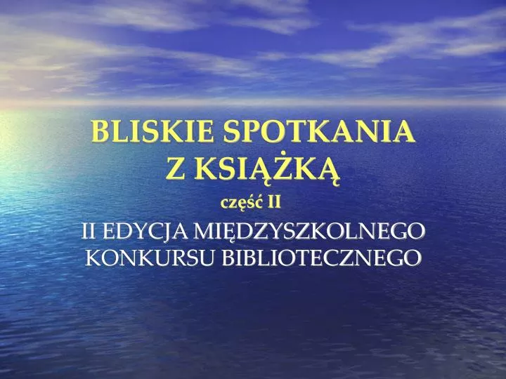 ii edycja mi dzyszkolnego konkursu bibliotecznego