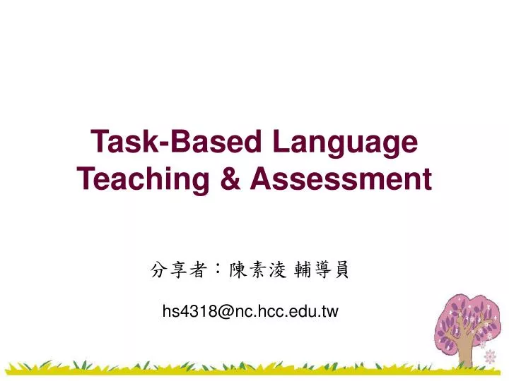 task based language teaching assessment