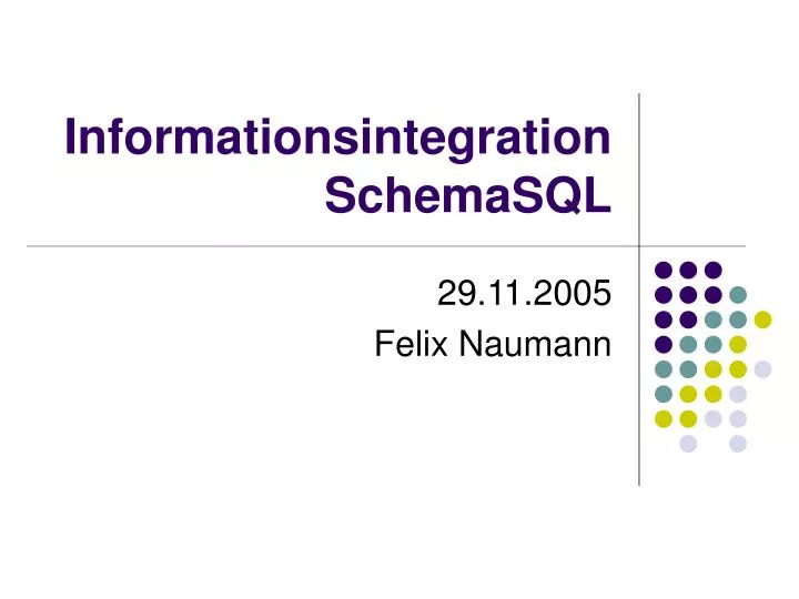 informationsintegration schemasql