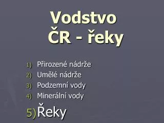vodstvo r eky