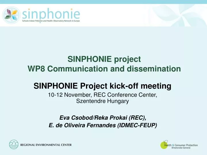 sinphonie project wp8 communication and dissemination