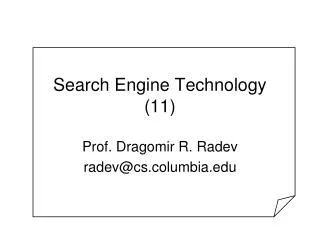 Search Engine Technology (11)