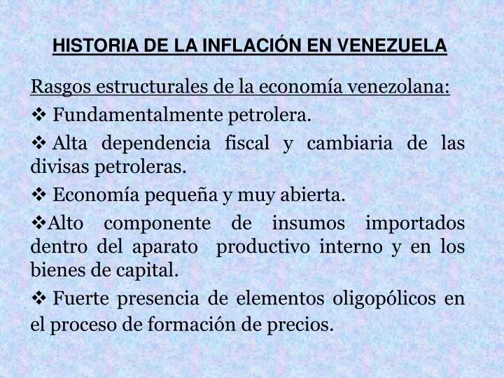 historia de la inflaci n en venezuela