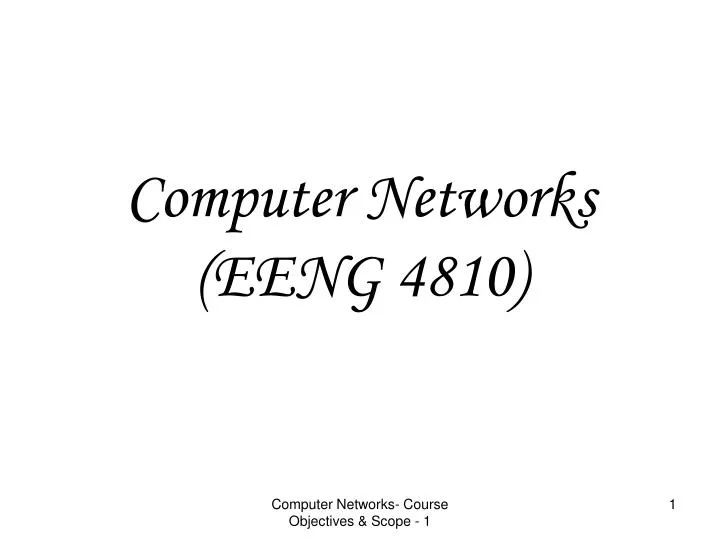 computer networks eeng 4810