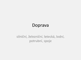 doprava