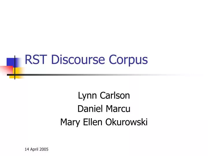 rst discourse corpus