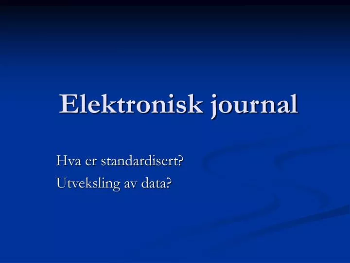 elektronisk journal