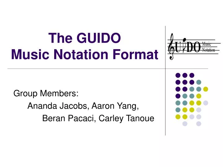 the guido music notation format