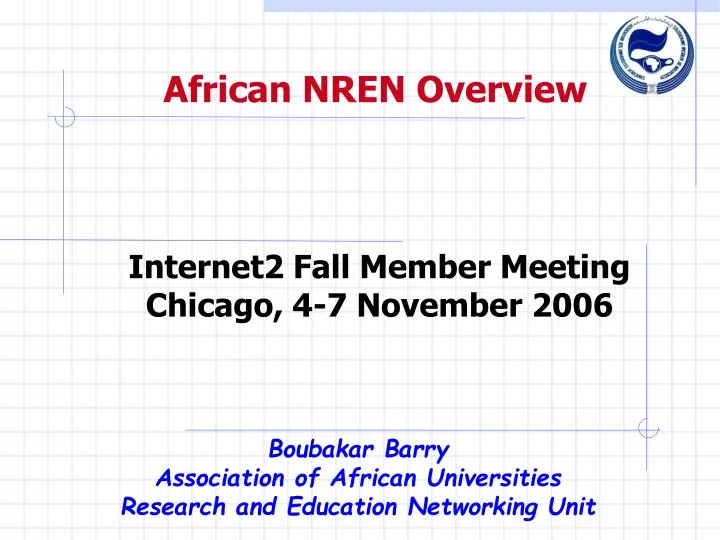 boubakar barry association of african universities research and education networking unit