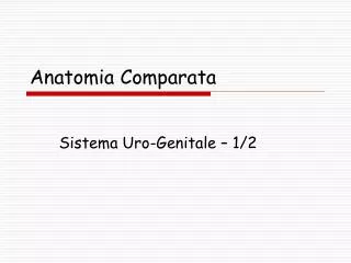 anatomia comparata
