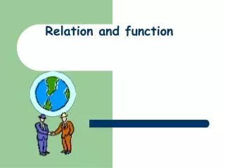 Relation and function