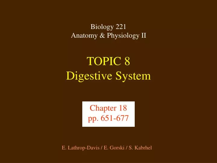 topic 8 digestive system