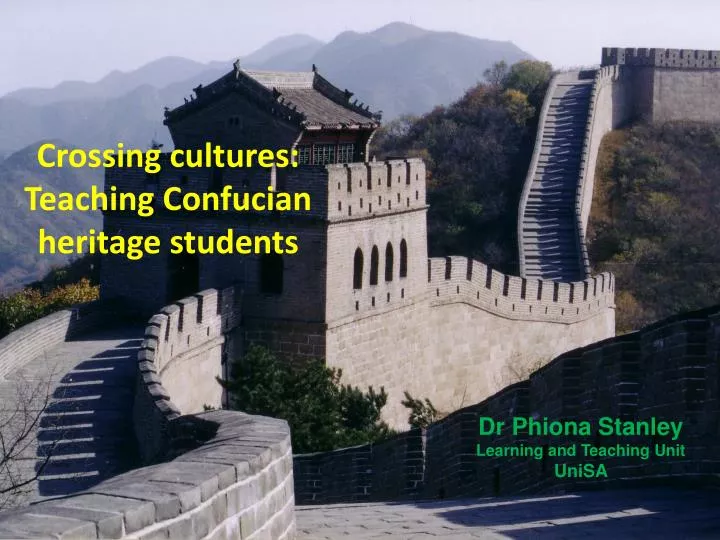 crossing cultures teaching confucian heritage students