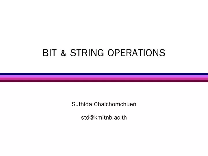 bit string operations