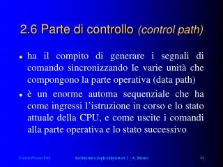 2 6 parte di controllo control path