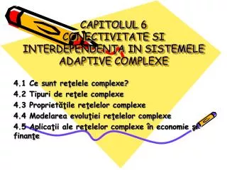 capitolul 6 conectivitate si interdependen a in sistemele adaptive complexe