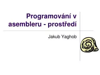 p rogramov n v asembleru prost ed