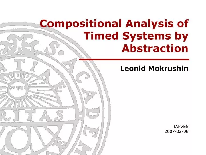compositional analysis of timed systems by abstraction