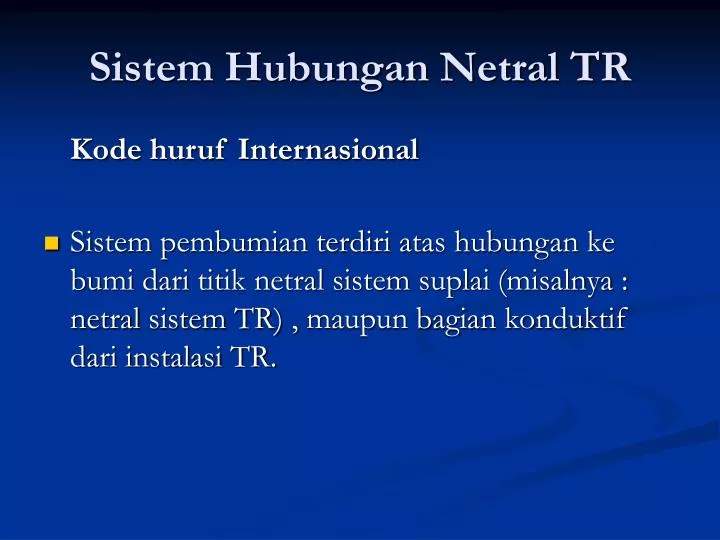 sistem hubungan netral tr