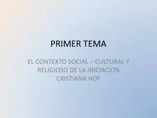 primer tema