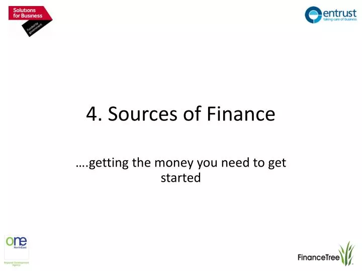 4 sources of finance