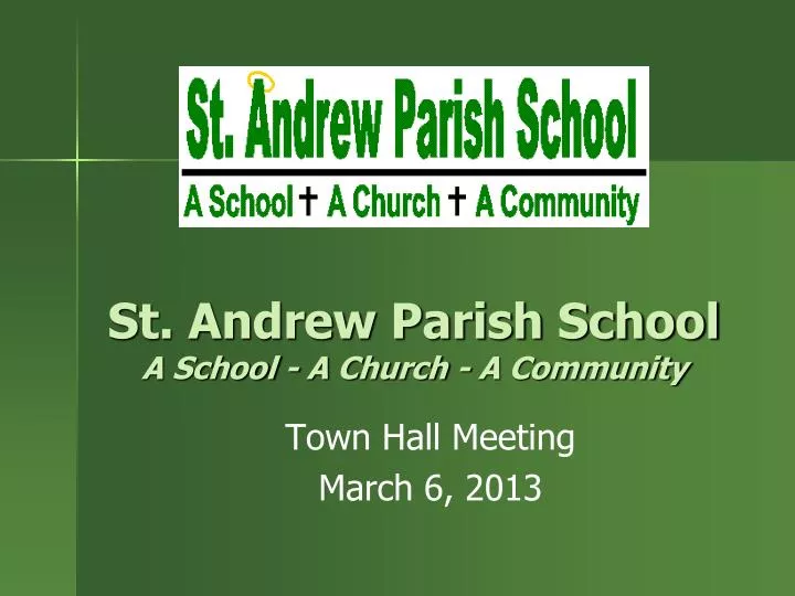 st andrew parish school a school a church a community
