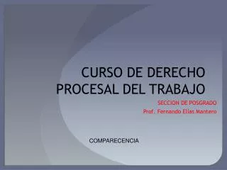 curso de derecho procesal del trabajo