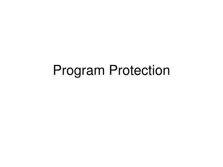 program protection