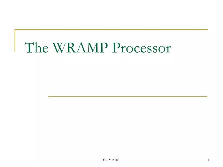 the wramp processor