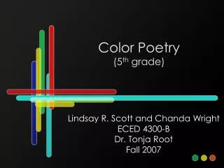 Color Poetry (5 th grade)