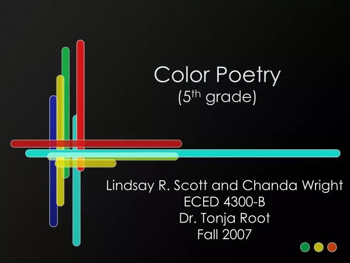color poetry 5 th grade