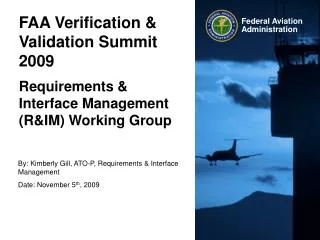 FAA Verification &amp; Validation Summit 2009