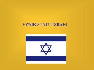vznik st tu izrael