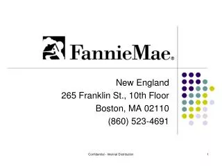 New England 265 Franklin St., 10th Floor Boston, MA 02110 (860) 523-4691