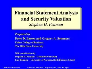 financial statement analysis and security valuation stephen h penman