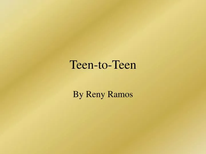 teen to teen