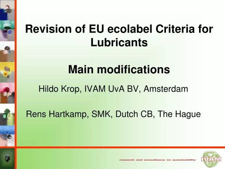 revision of eu ecolabel criteria for lubricants main modifications