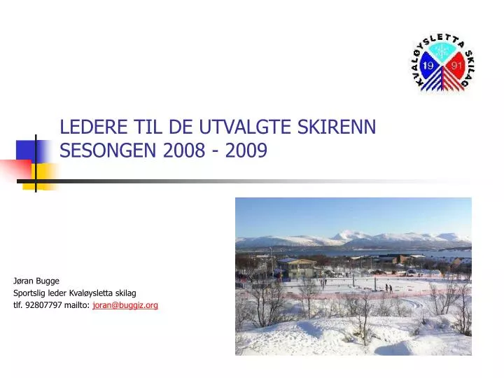 ledere til de utvalgte skirenn sesongen 2008 2009