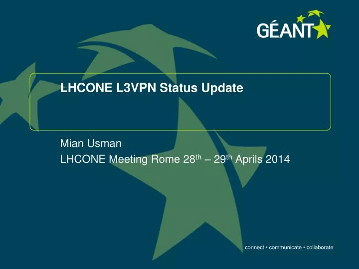 lhcone l3vpn status update