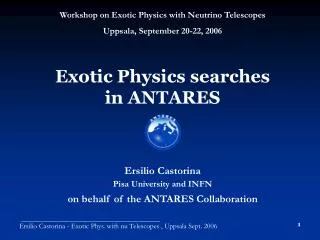 Exotic Physics searches in ANTARES