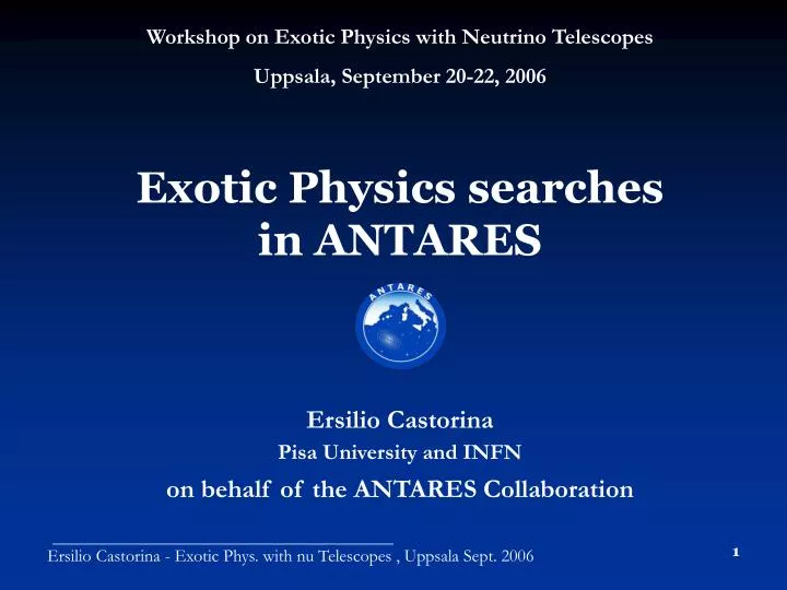 exotic physics searches in antares