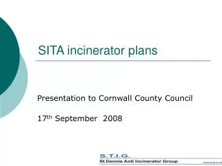 SITA incinerator plans
