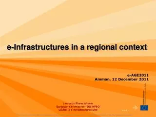 e-Infrastructures in a regional context