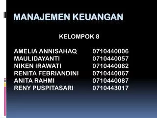 manajemen keuangan