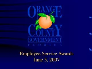 Employee Service Awards June 5, 2007