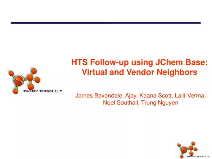 hts follow up using jchem base virtual and vendor neighbors