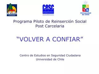 programa piloto de reinserci n social post carcelaria volver a confiar