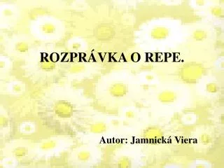 rozpr vka o repe