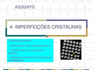 4 imperfei es cristalinas