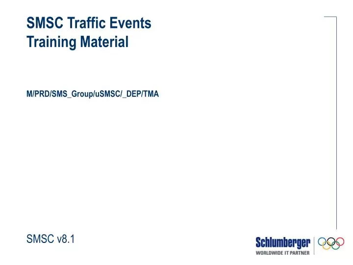 smsc traffic events training material m prd sms group usmsc dep tma